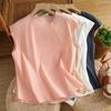 Summer Retro Shirt Women's Chinese Style Slanted Collar O Neck Pearl Button Vest Temperament Pullover Top Women