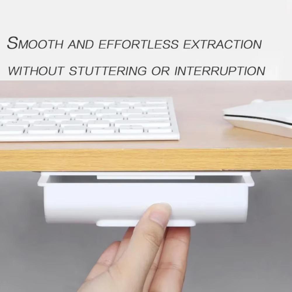 Creative Self Adhesive Hidden Drawer Storage Tray Makeup Pencil Desk Hidden Under Desk Stand Self Adhesive Under Drawer Storage