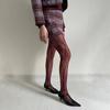 Y2K Women Fishnet Tights Women Sexy Thigh High Stockings Mesh Patterned Fishnet Leggings Pantyhose for Halloween