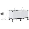 Garden Flower Pot with Irrigation and Wheels 2 Pieces White PP