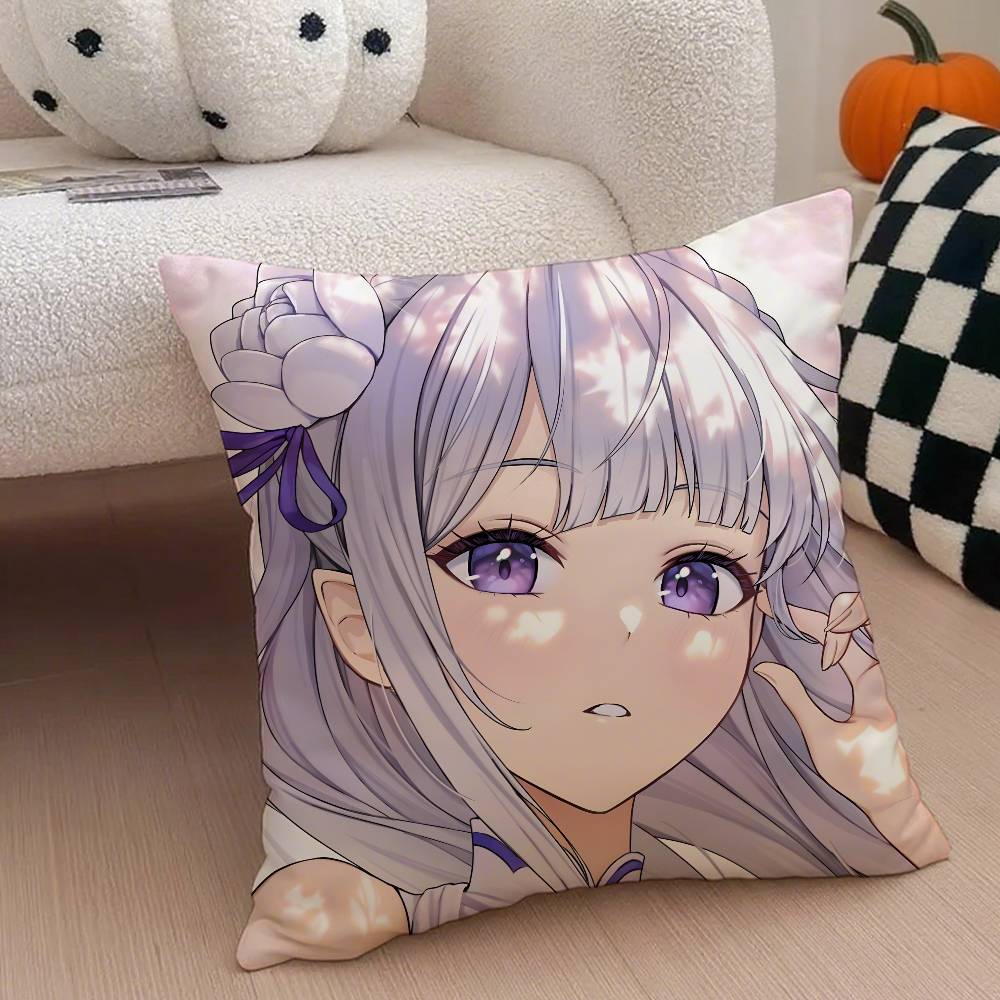 ReLife Different World Zero Rem Pillow Case Anti-dustmite Pillowcase Invisible Zipper Silky Short Plush Sofa Cushion Cover