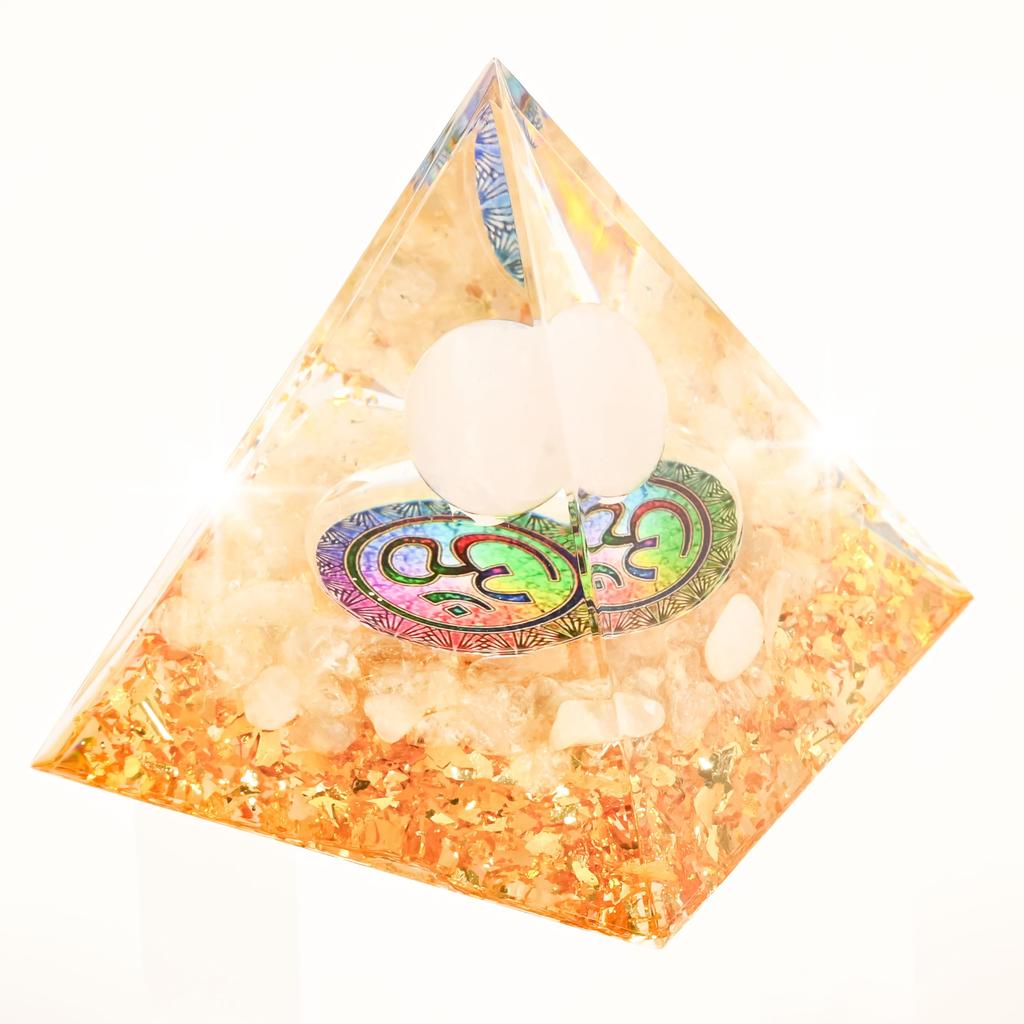 Orgonite Crystal Object, Orgone Pyramid Tower, Energy, Nature, Reiki, Healing, Chakra, 6cm X 6cm (K32)