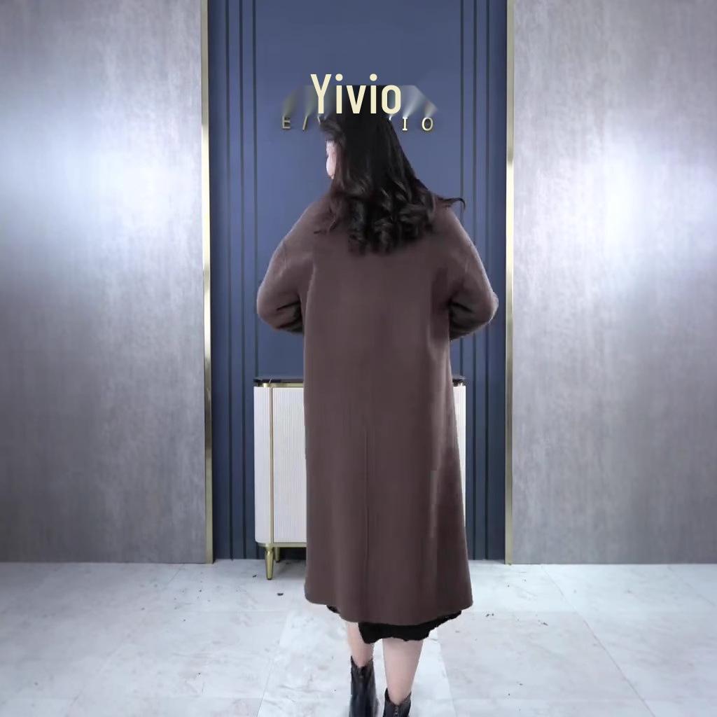 2024 Autumn/Winter Plus Size Elegant Light Luxury Woolen Coat for Middle-Aged Women