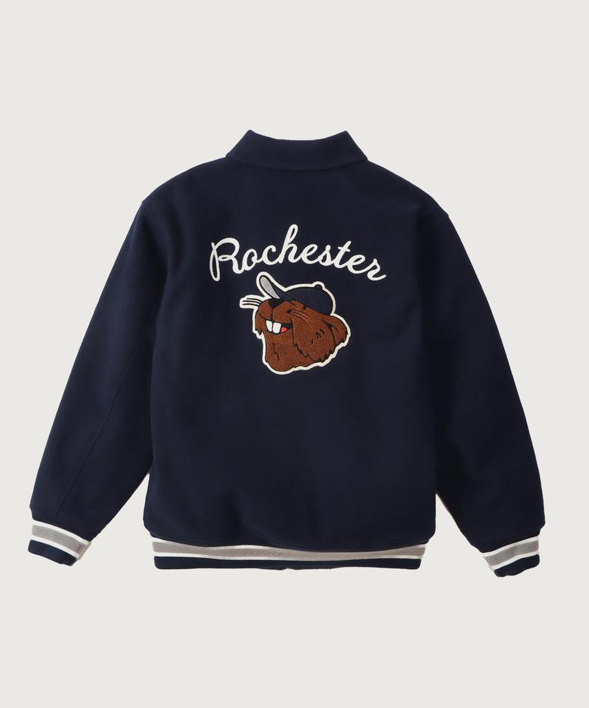 Champion C-Logo Award Varsity Jacket Navy