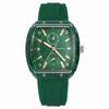 Affordable Macaron-Colored Barrel-Shaped Women's Watch with Silicone Strap, Lightweight and Casual Daily Watch for Girls