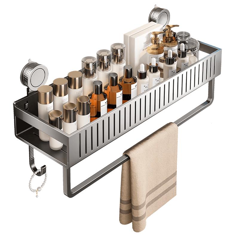 No-Drill Suction Cup Bathroom Storage Shelf