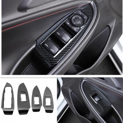 For Chevrolet Malibu 2016- Window Switch Panel Cover Set Carbon Fiber Look