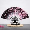 Ancient Chinese Style Golden Portable Folding Fan Bamboo Ribs Japanese Decor Stage Fan Girl Hanfu Dance Performance Hand Fan