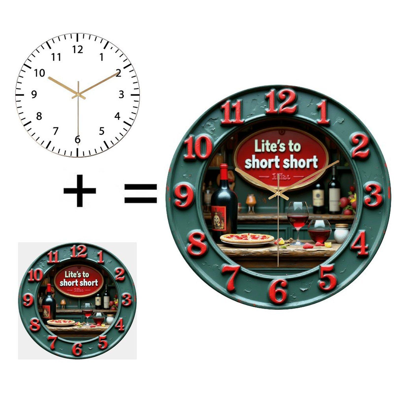 30x30cm Round Glass Wall Clock with Consistent, Year-Round Market Demand (White,12 in(30.48cm)) белый