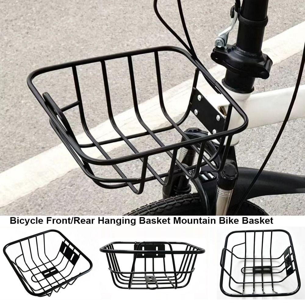Metal Bicycle Rear Basket Fixed Durable Backpack Storage Children's Folding Bike Accessories