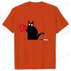 Black Cat with Knift Tee Shirt, Love Couples T Shirts, Couple Shirts, Best Couple Shirts, Lovers Shirt, Black Cat Hearts Outfits