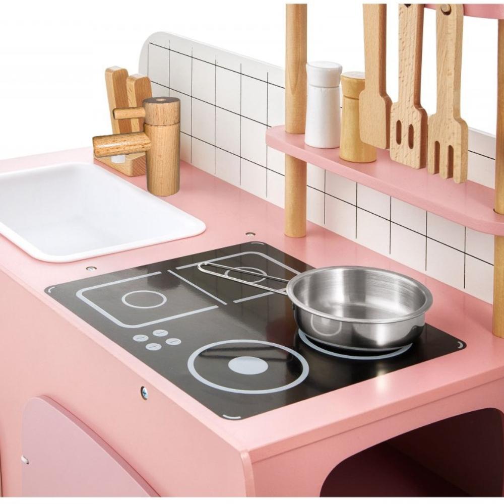 Children's kitchen, wooden stove, retro girl's set + accessories