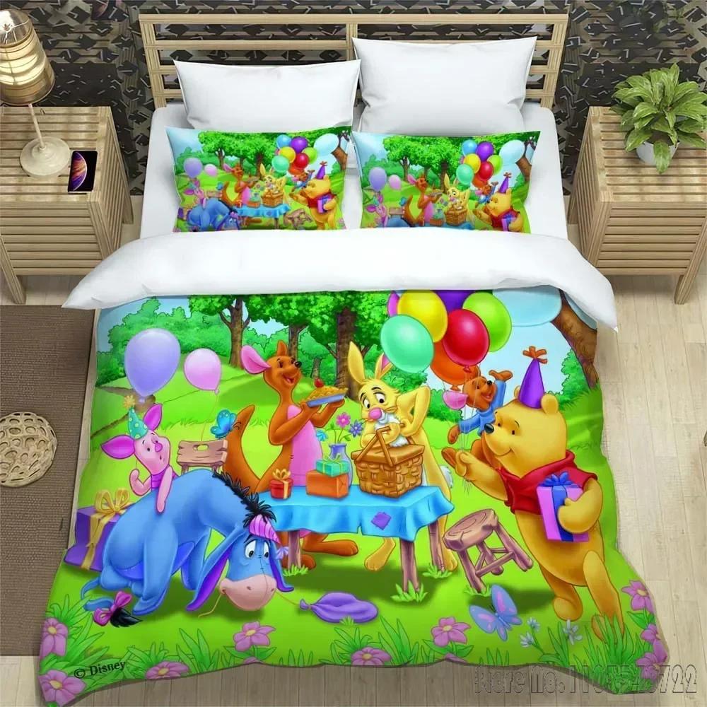 Winnie-the-Pooh Love Child Duvet Cover Set HD Comforter Cover for Kids Bedding Sets Bedclothes Bedroom Decor
