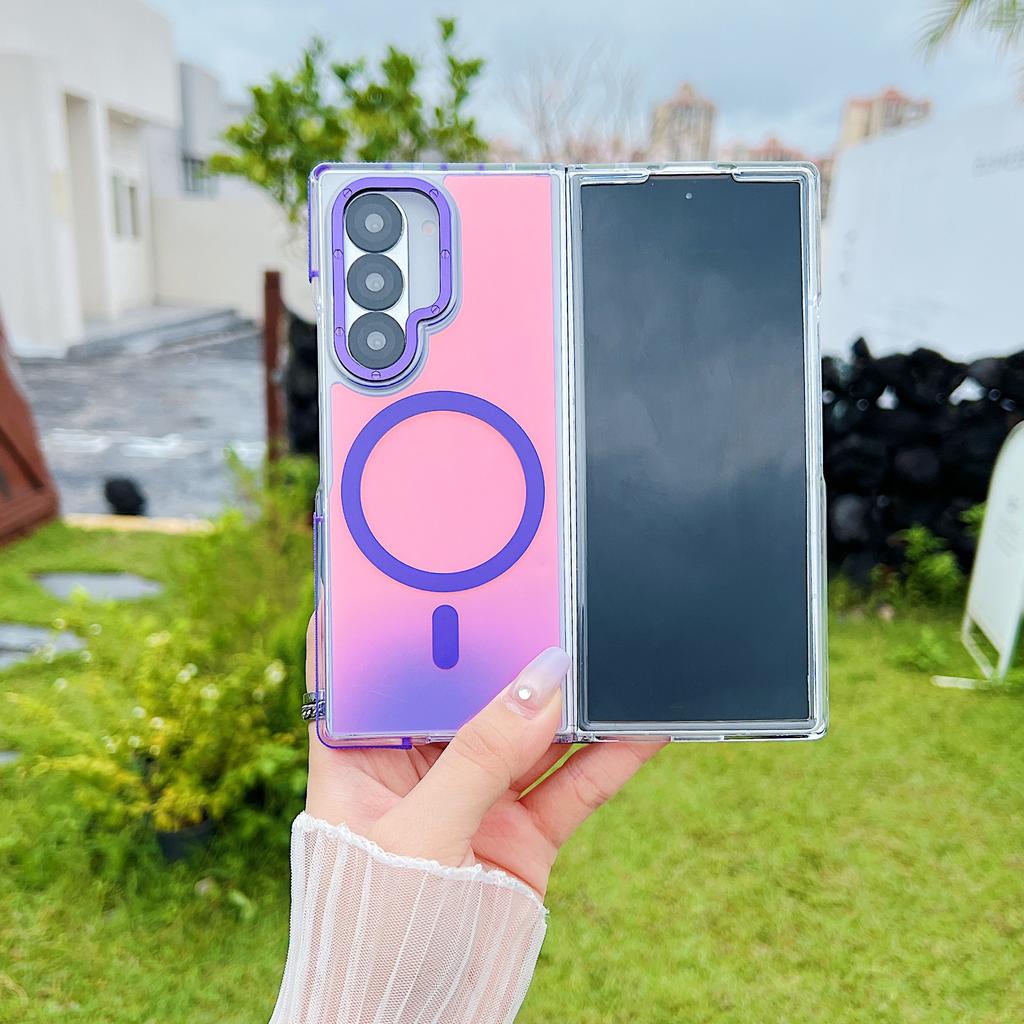 Suitable for Samsung Left and Right Folding Z Fold 6 7 Gradient Chameleon High End Colorful Shell