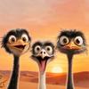 Funny Ostrich Head Window Ostriches Waterproof for Car Glass Static Decal Sticker Cartoon Door Wall Window