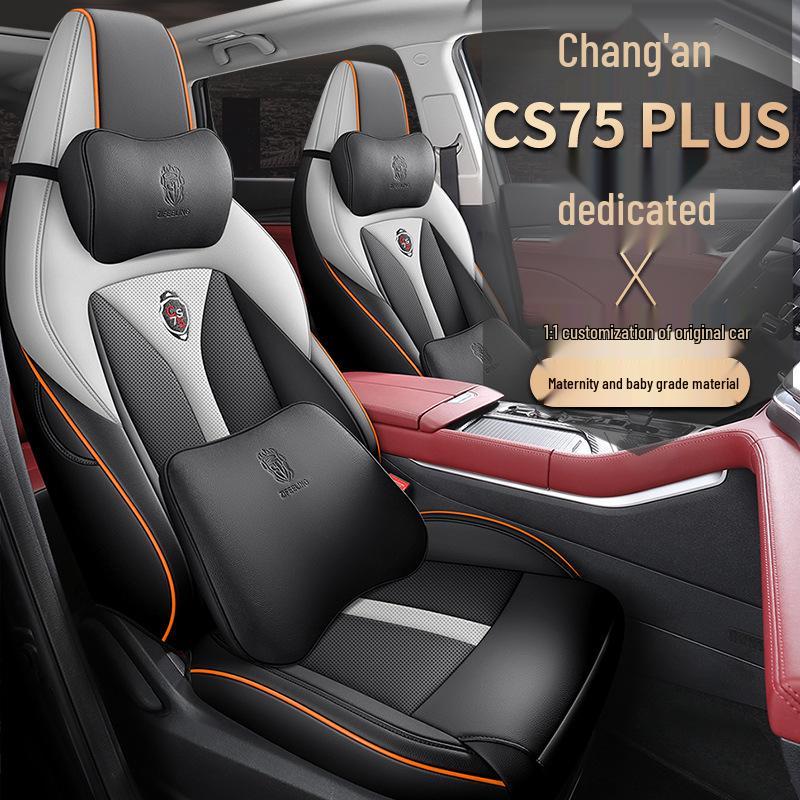 ZFL Leather Sports Seat Cushion for Changan CS75PLUS - All-Season Car Seat Cover