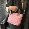 Sac matelassé à poignée supérieure Sac à bandoulière Grande capacité Motif losanges Couleur unie Vintage Sac à bandoulière pour femmes Travail
