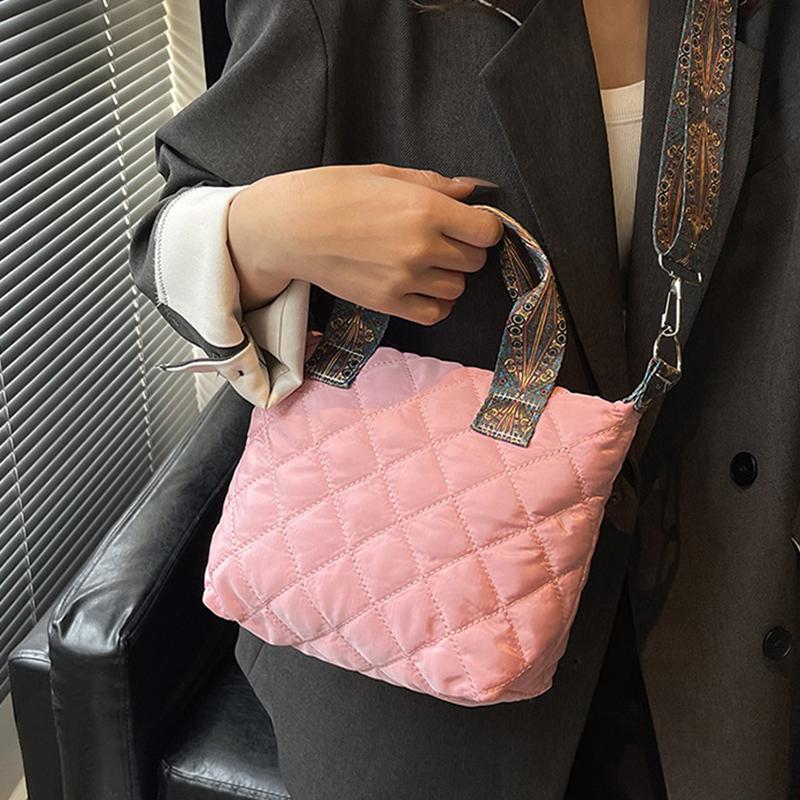 Prošívaná kabelka s horním uchem, kabelka přes rameno, velkokapacitní, kosočtvercový vzor, jednobarevná, vintage crossbody kabelka pro ženy do práce