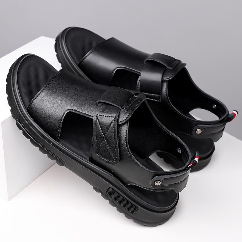 Fashion New Open-toe Mens Summer Flats Sandals Outdoor Breathable Casual Sandalias Non Slip Beach Shoes Quick Dry Male Wading Aqua Shoes