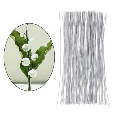 200 fili per fiori per fioristi, bouquet fai da te, ramoscelli, materiale artigianale, bianco