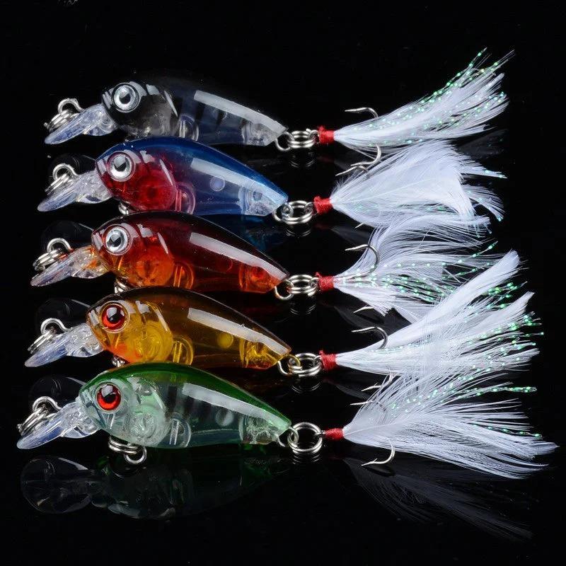 

ANFS 5pcs 5pcs Minnow Fishing Lure Set 4g/4.5cm Artificial Baits Wobbler Crankbait Tackle Fishing Accessories