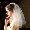 WTEMPO 1pz White Bow Headwear da Sposa Elegante di Alta Gamma Headwear per Abito da Sposa Look da Matrimonio