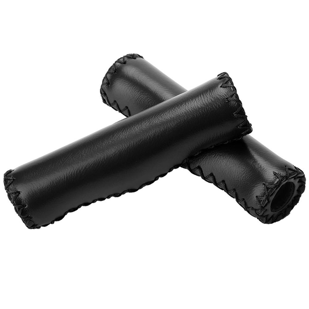

1 Pair Synthetic Leather Bike Handlebar Grips for Mountain Bike,Road Bike чёрный