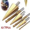 6/7Pcs Anti Rust Drilling Tool 4-12mm 4-20mm 4-32mm Quick Change Bits Set  Iron Drilling