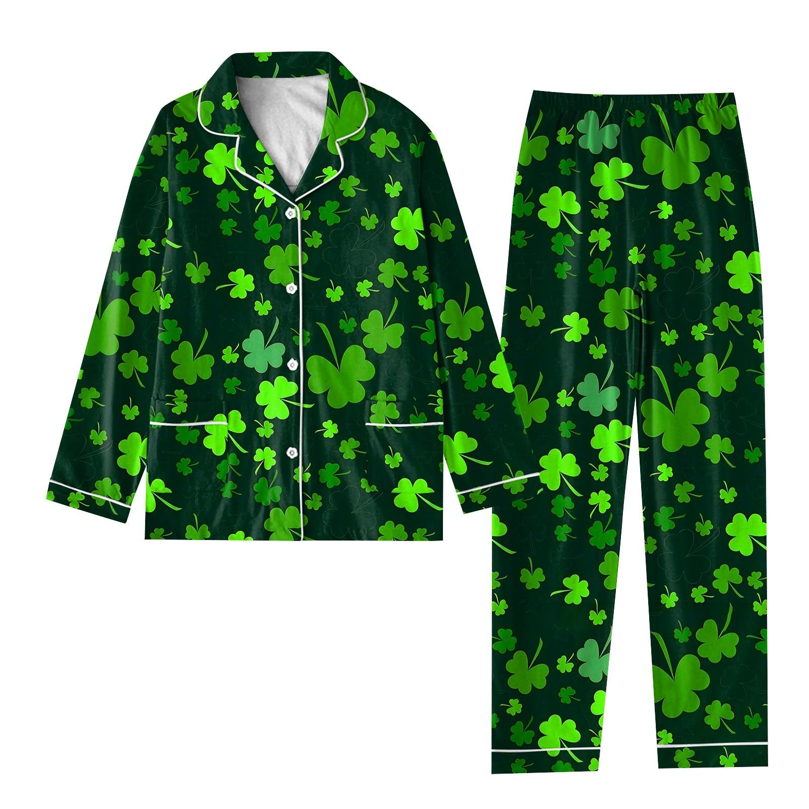 

Женский костюм из 2 предметов с принтом, топ на пуговицах с длинными рукавами, широкие брюки, комплект, пижамный домашний повседневный костюм XXXL