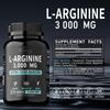 Extrakt z L-Argininu, Kapsle 3000 mg, Doplněk oxidu dusnatého, Podporuje růst svalů, Cévní funkce a Energii