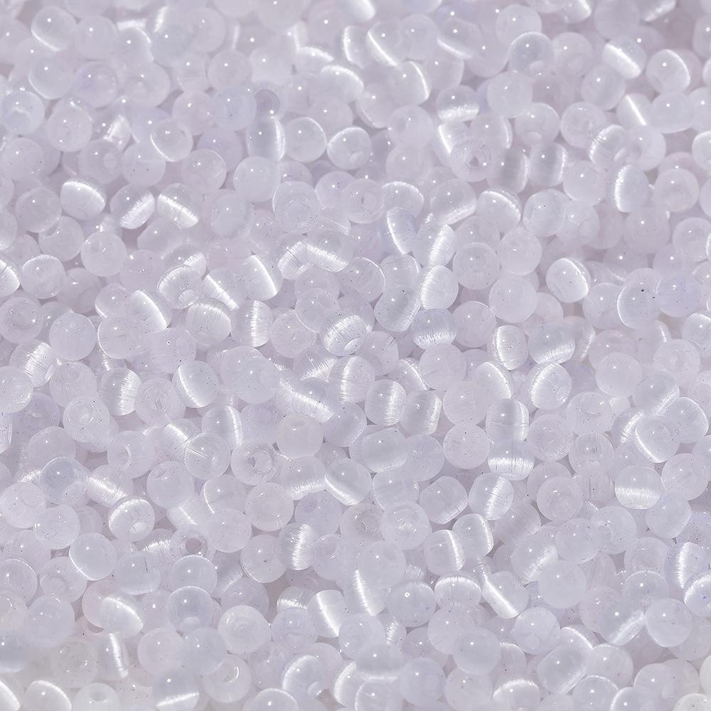 100 Stück/Los 4mm farbige Glas Katzenaugenperlen rund lose Abstandshalterperlen für DIY Schmuckherstellung Halsketten Ohrringe Bastelbedarf