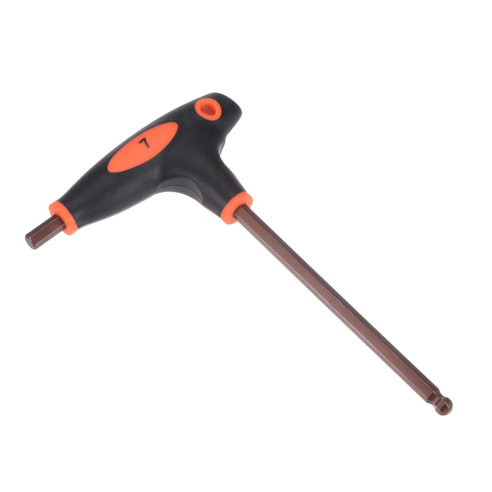 

CoCud Ball End Hex 7mm S2 Metallic Black Basic Home Repair and Mechanical 1 Piece T-Handle Key, Hex, Steel, T-Key Wrench, (Application Maintenance),