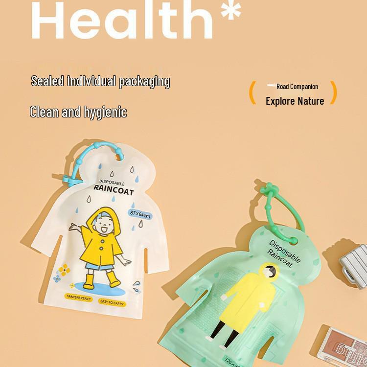 Disposable Full-Body Raincoat for Primary School Kids - Boys & Girls