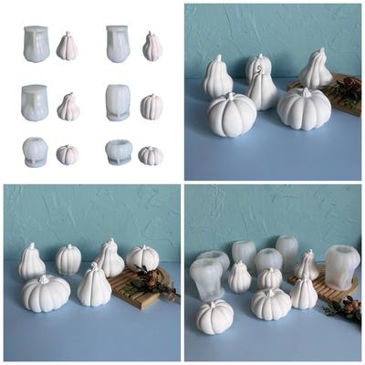 Antihaft-Silikonform zum Basteln von 3D-Kürbis-Aromatherapie-Kerzen, Heimdekorationsform, Einzigartige Geschenk-Herstellungsform
