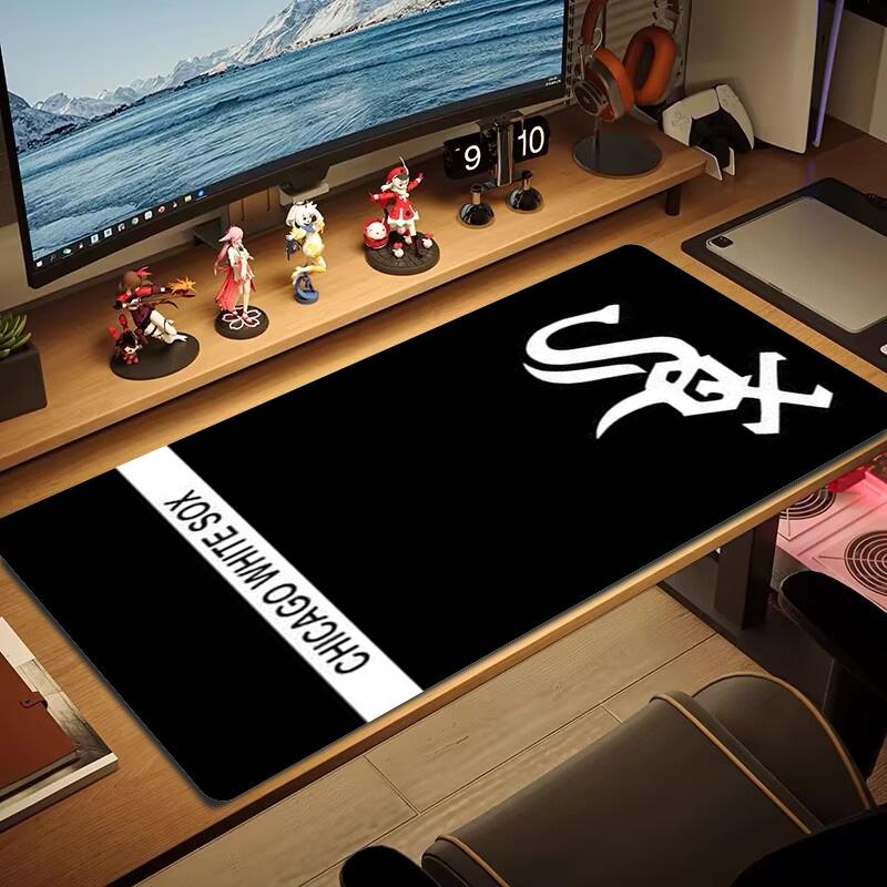 Chicago White Sox Logo Color Mouse Pad Large Gaming Table Cushion Non-slip Laptop Tablet Big Mousepad XXL Mat Mini PC Playmat With Lock edge