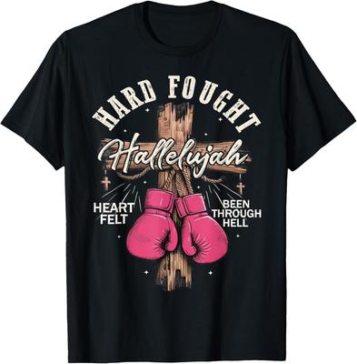 Brandon Hard Fought Hallelujah Praise Jesus T-Shirt Mens Womens Tees Top Unisex Shirt