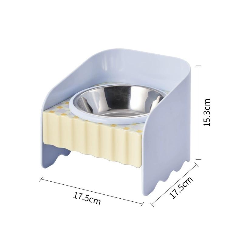 Elevated Stainless Steel Cat Bowl, Anti-Spill Raised Pet Feeder for Cats Small Dogs