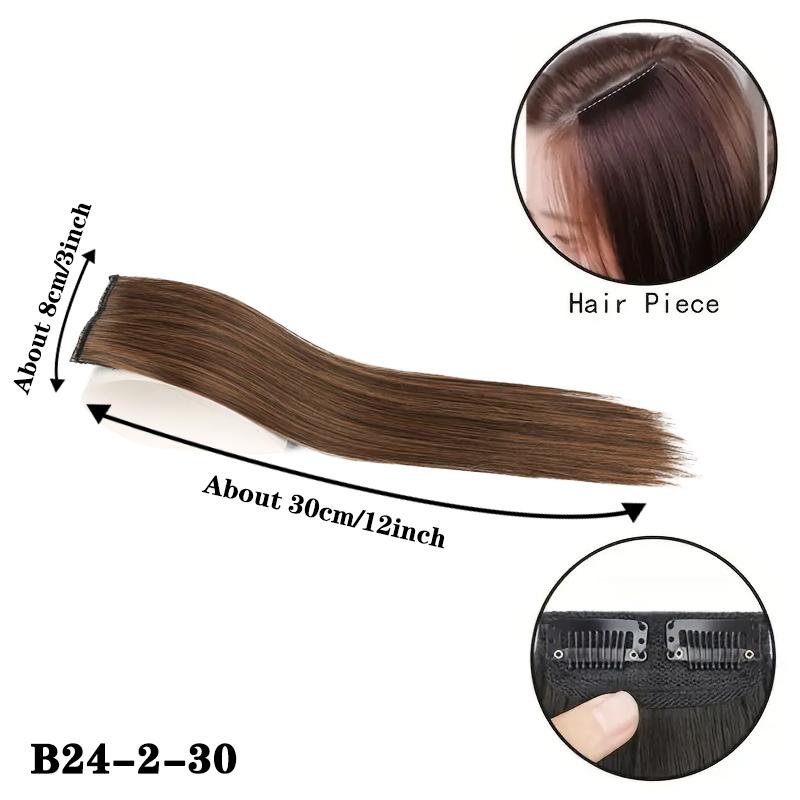 

LISI HAIR Синтетические короткие прямые волосы, накладные пряди, гладкие и пушистые волосы на заколках, аксессуары для увеличения объема волос 25cm