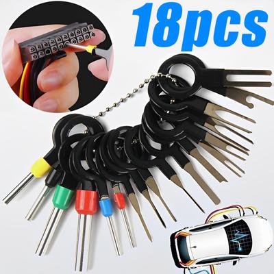 Terminal Removal Tool Kit Terminal Pin Extractor Wire Connector Pin Release Key Tool Set Extractor Puller Repair Remover for Car
