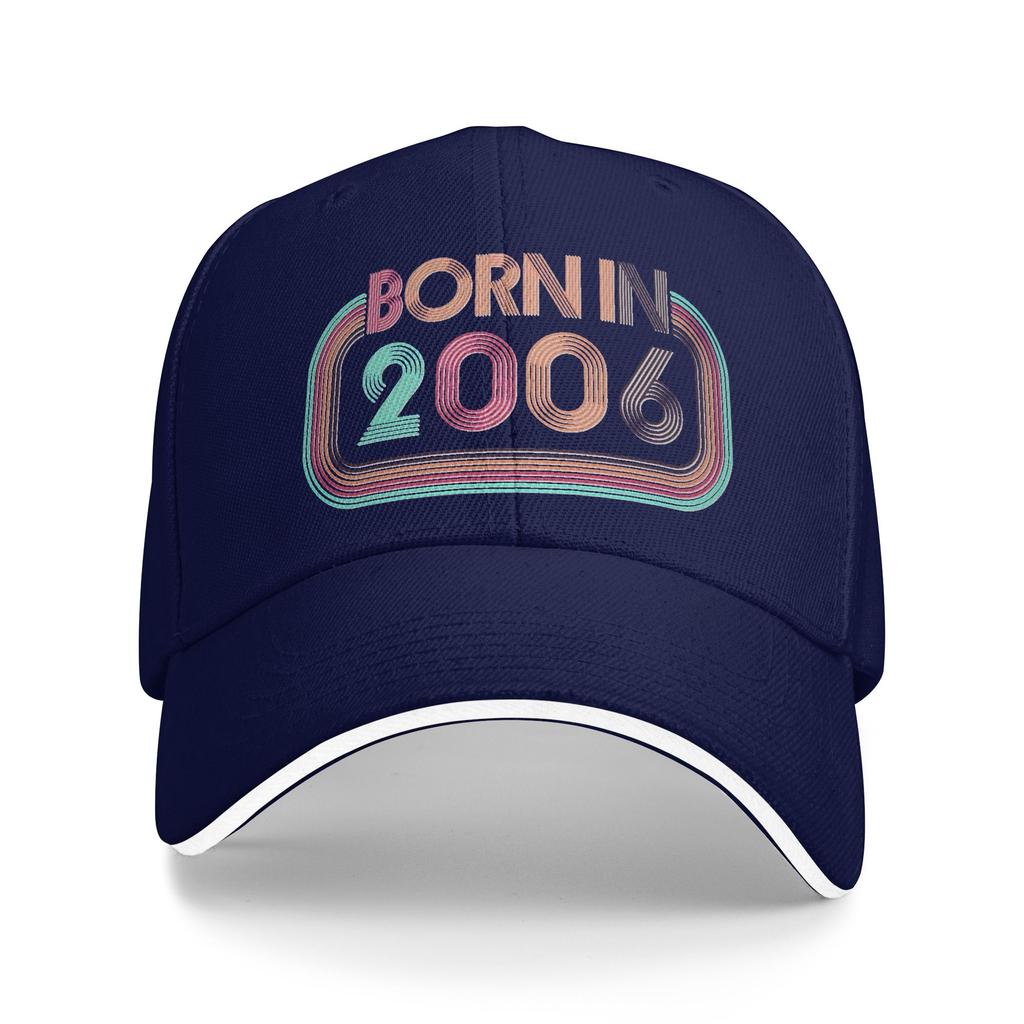 WoUnisex Unisex Born In 2006 20th Birthday Gift 20 Years Old Outdoor Hat Spring  Adjustable Cap Casual Baseball Cap Golf Sunshade