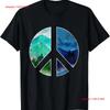 Peace Sign Nature Wildlife Landscape Forest T Shirt Vintage Washed Graphic Soft Stylish Designer Clothes Versatile Homme Unisex