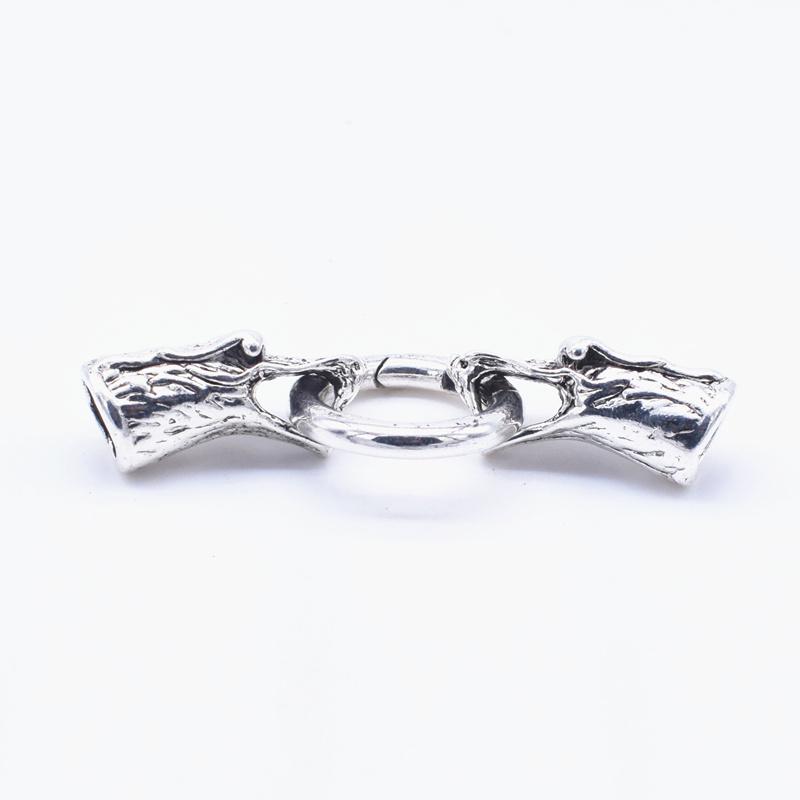 1 Set Shipping Antique Gold & Silver Color Crocodile Clasps Connector for Fermoir Bracelet Jewelry Making Inner Size 8mm