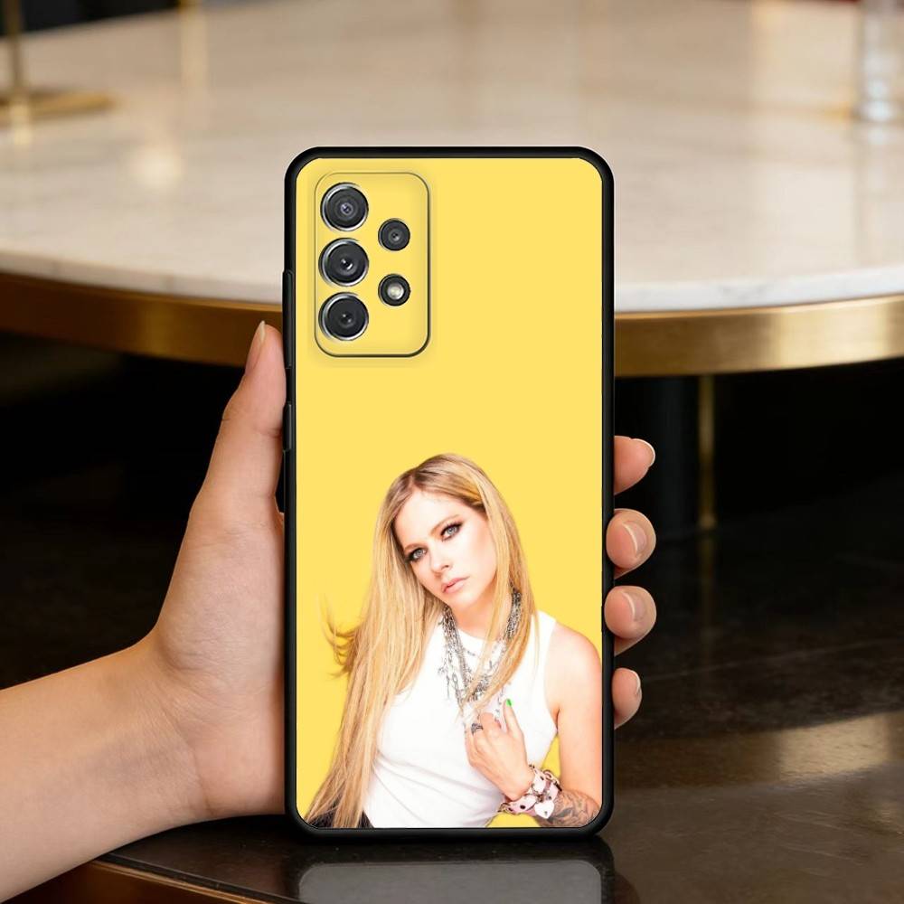 Hot A-Avril L-Lavigne Soft Silicone Black Cover Phone Case For Samsung Galaxy A73,A72,A71,A70,A53,A52,A51