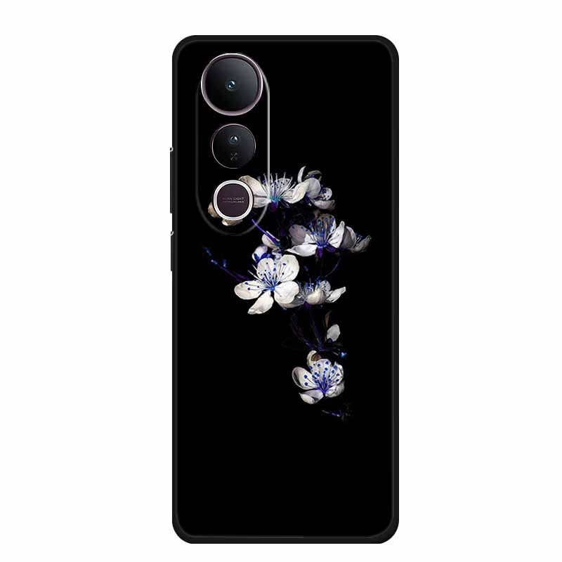 For Vivo V50 Lite Phone Case V 50 lite Coque Cute Cartoon Black Silicone Soft Back Cover For Vivo V50 Lite 5G 4G Case V50lite