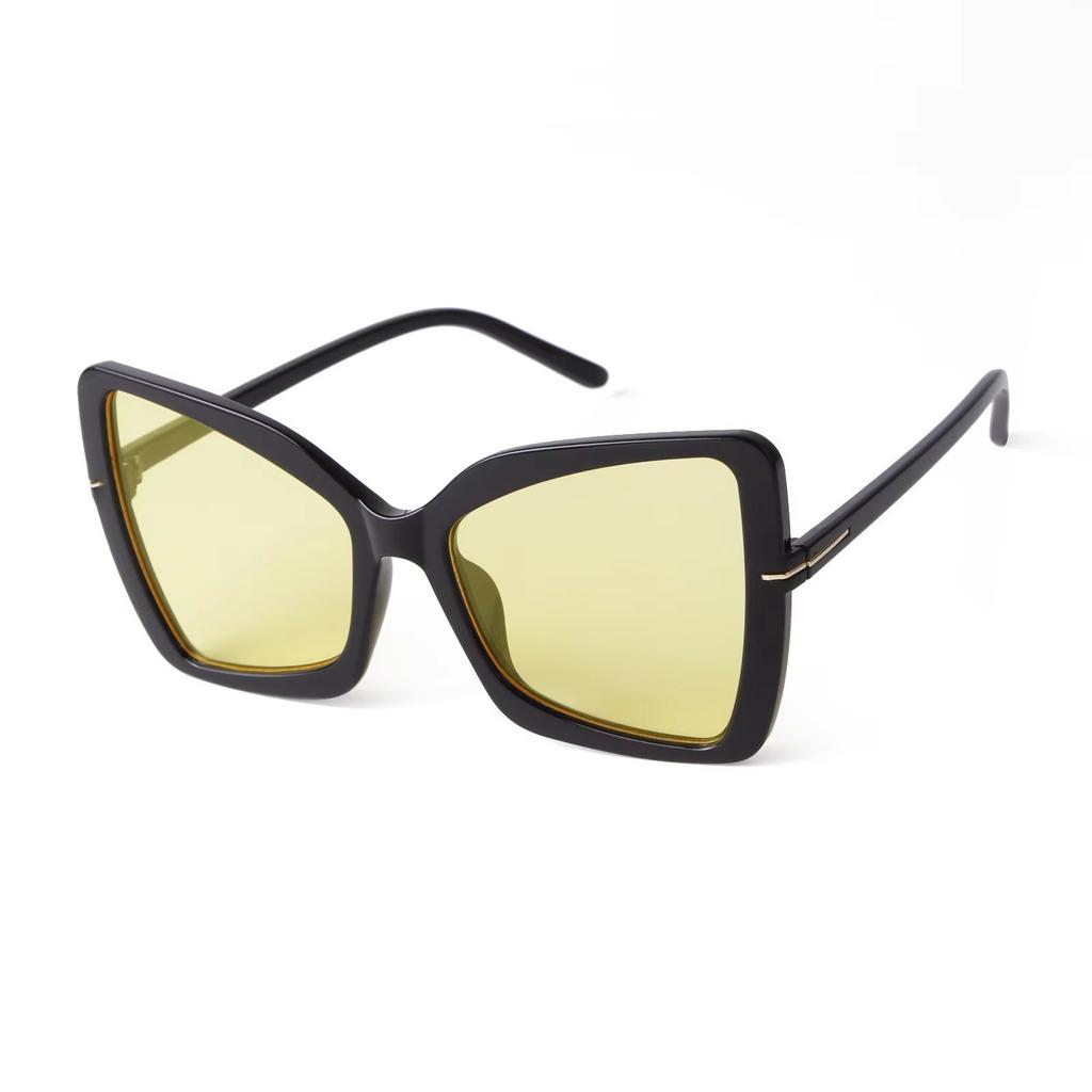 Fashion  Large Frame Cat Eye Sunglasses Women Men Brand Designer Vintage Outdoor Square Shade Sun Glasses Uv400 Protection