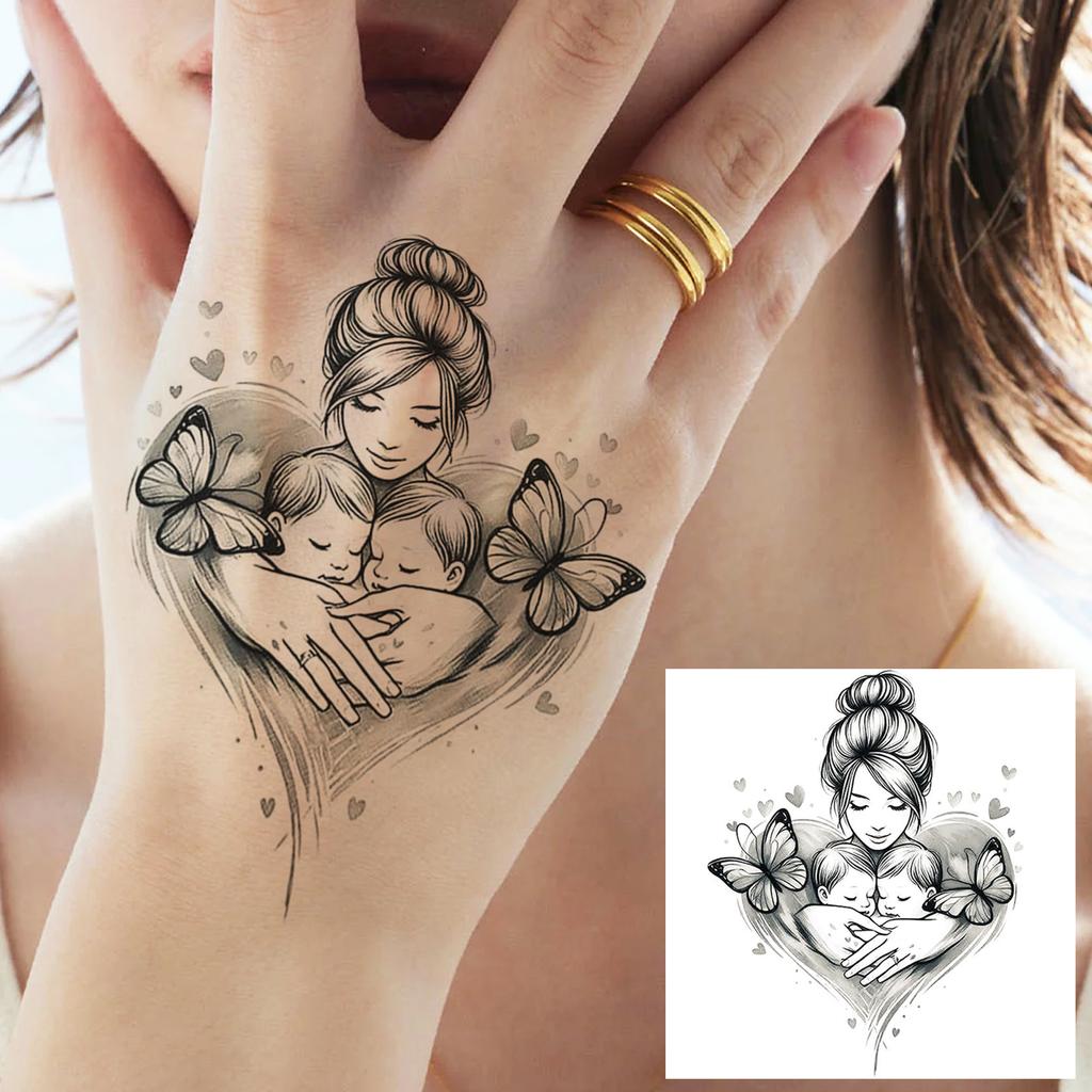 1 Sheet Graffiti Anchor Compass Temporary Tattoos For Adults Hands Necks Ankle, Fake Tattoo Stickers Waterproof Realistic Tatoos