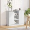 LED Sideboard Weiß 90 x 32 x 75 cm Spanplatte