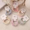 Colorful Candy Floss Hair Ties Spring Autumn Winter Versatile Elastic Hair Bands for Girls Kids Cute Ball Headbands