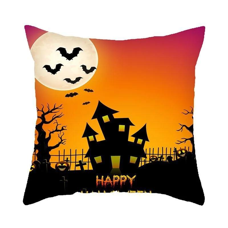 

Чехол для подушки с тыквенной головой и замком в стиле Хэллоуина, подходит для домашней вечеринки, гостиной, дивана, украшения комнаты, чехол для подушки 30x30cm