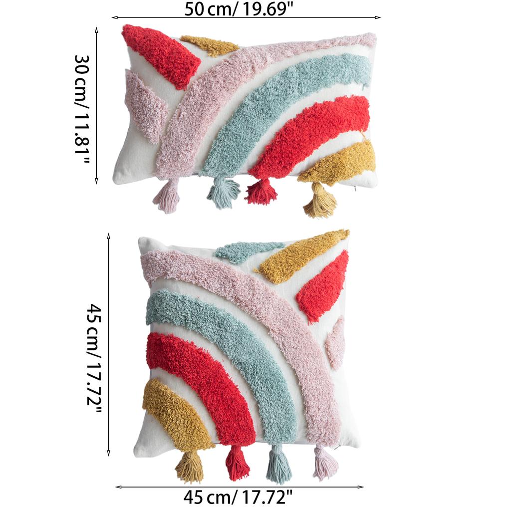 Colorful Pillowcase for Living Room Couch Bedroom Chair Throw Pillow Cover for Sofa Bedroom Car Decorative Pillow Cover